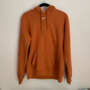 Nike Orange Pullover Hoodie Sweatshirt Size Large